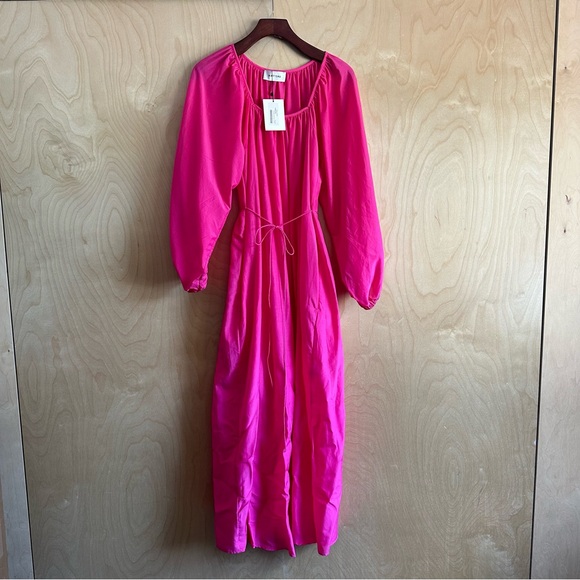 MATTEAU | The Decolette cotton and silk-blend maxi dress NWT - Picture 5 of 13